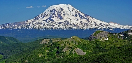 Mt Adams as seen from Cispus Point in the Gifford Pinchot National Forest