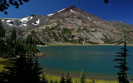 Looking across Green Lake at the South Sister